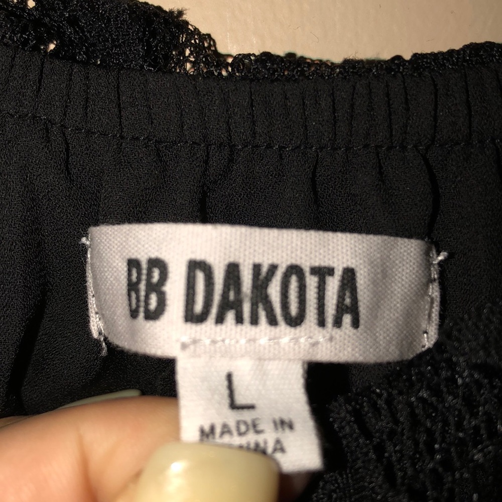 BB Dakota Black Off the Shoulder Romper - Picture 4 of 4